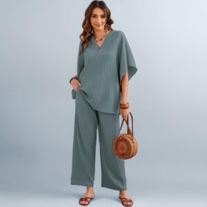 TADKEE Women's Polyester Striped Co-ord set